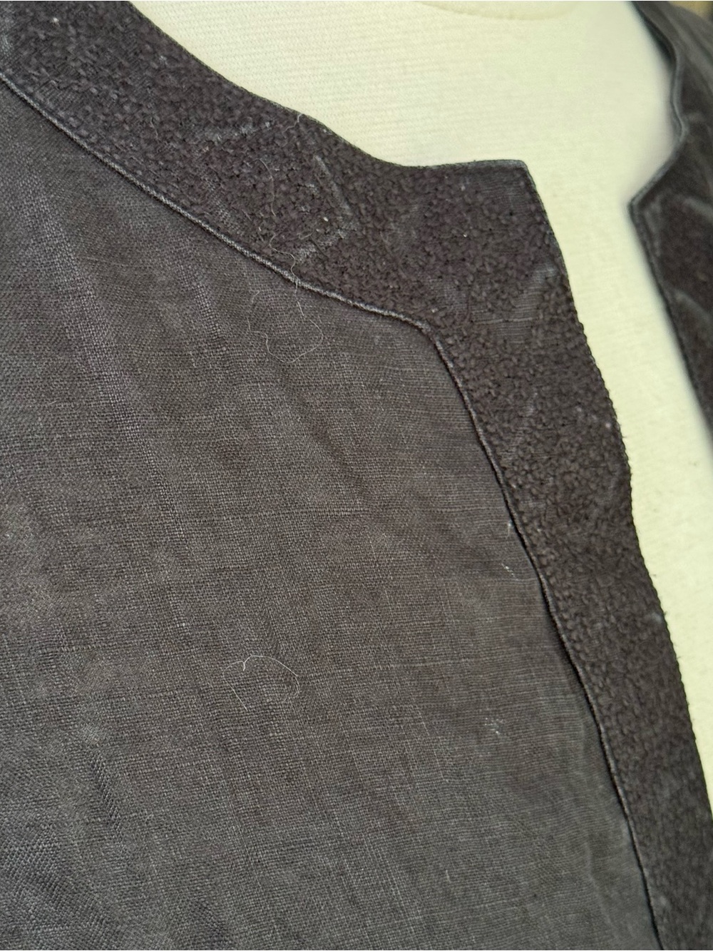 Lauren Ralph Lauren Black Linen Tunic Top Sz Medium Breathable Lagenlook Boho - Picture 4 of 5